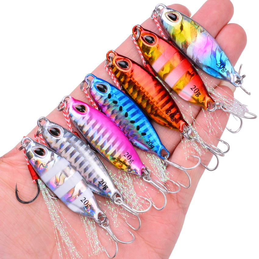 

7PCS Metal Cast Jig Spoon 10G 15G 20G 30G 40G Shore Casting Jigging Lead Fish Sea Bass Fishing Lure Artificial Bait Tackle