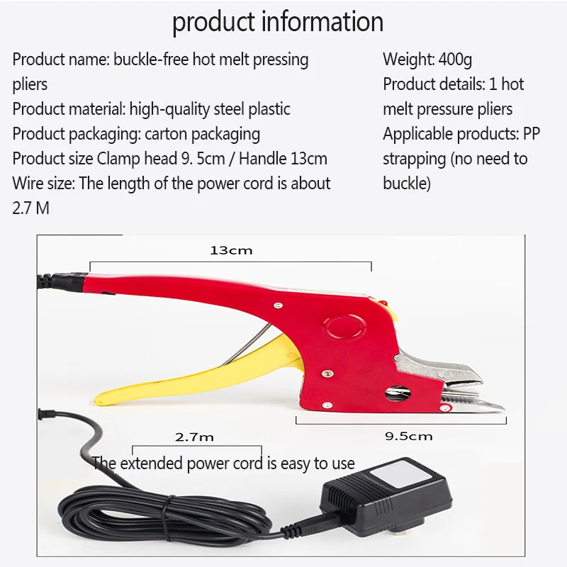 Упаковочные электрические паяльные щипцы упаковочные для горячего расплава
