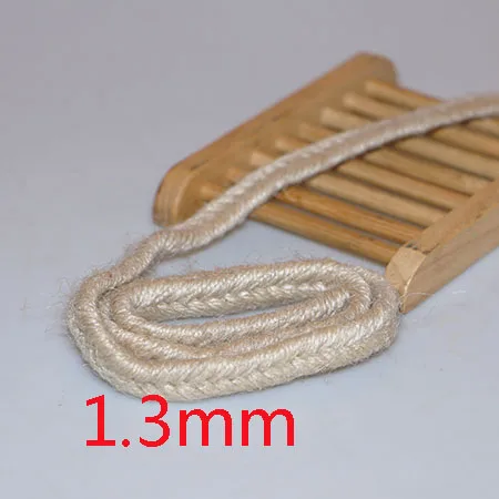 1 YARD 1.3MM Бежевый хлопок три витой веревочный шнур шпагат ремесло 5 мм-20 мм Хлопок Толстые шнуры для ручной работы декоративные - Цвет: 1 YARD 1.3MM