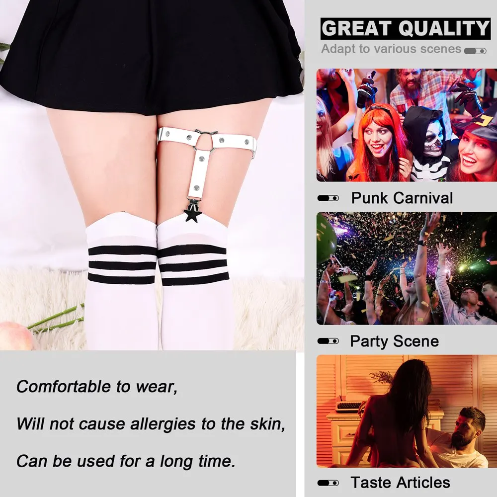 1 шт. женский кожаный ремень с подвязками в виде пентаграммы | Женская одежда