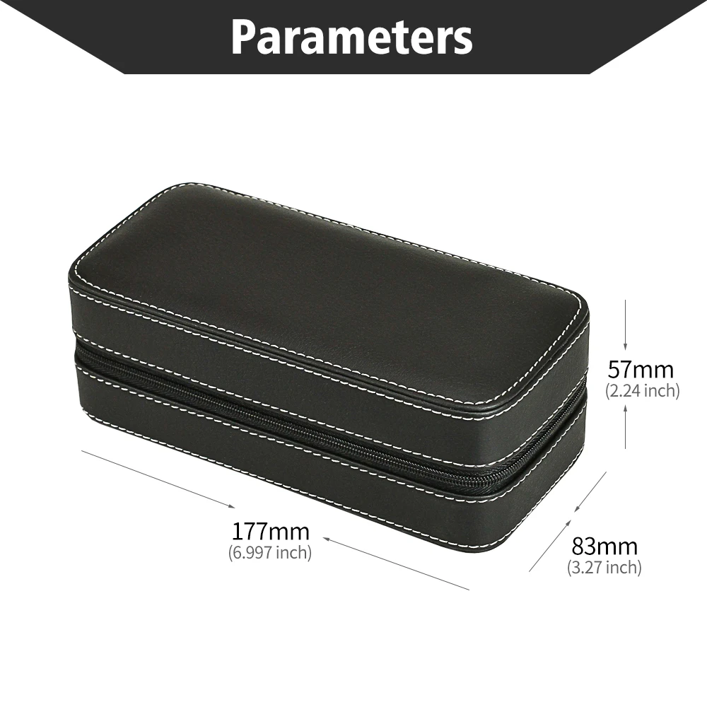 Кожаная Коробка для путешествий с двумя часами упаковочный чехол сделано в