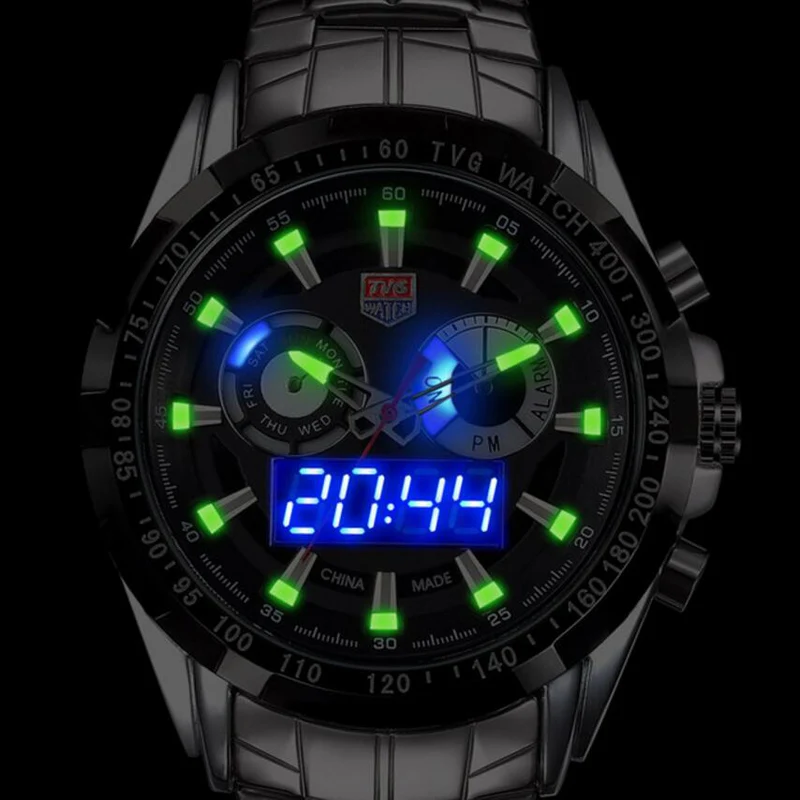 2020 TVG Top Brand Luxury Fashion Sports Men Led Digital Analog Watches 30M Waterproof Dive Watch relogio masculino herrenuhr | Наручные