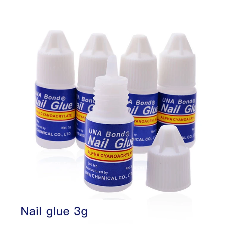 

10Pcs Nail Glue Fast-dry Adhesive Acrylic French Nail False Tips Rhinestone Beauty Makeup 3D Decoration Nail Art Accessory TSLM1