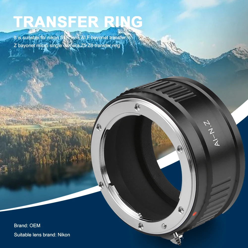 Кольцо адаптер для объектива камеры SLR из алюминиевого сплава Nikon AI F к Z Mount Z5 Z6