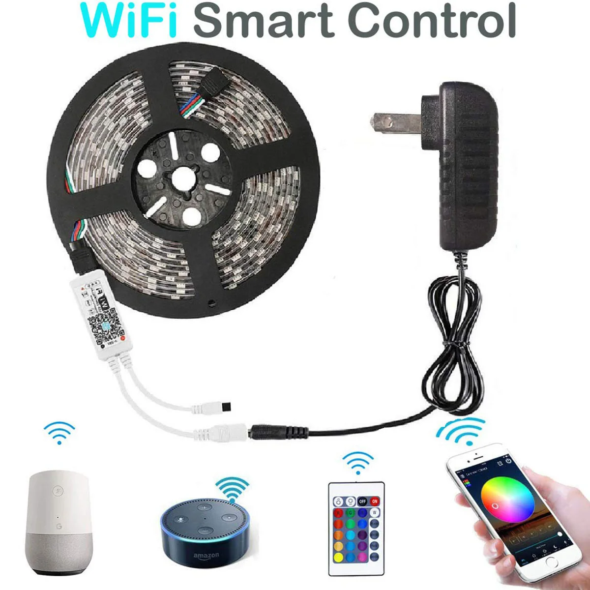 Умный wifi Пульт дистанционного управления RGB Светодиодная лента комплект пульт + 5