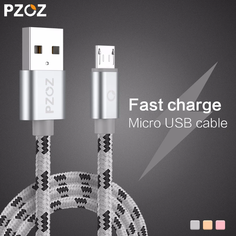 Кабель PZOZ Micro USB для телефонов Android 3A 1/2 м|cabels for samsung|android chargeusb cable fast charge |
