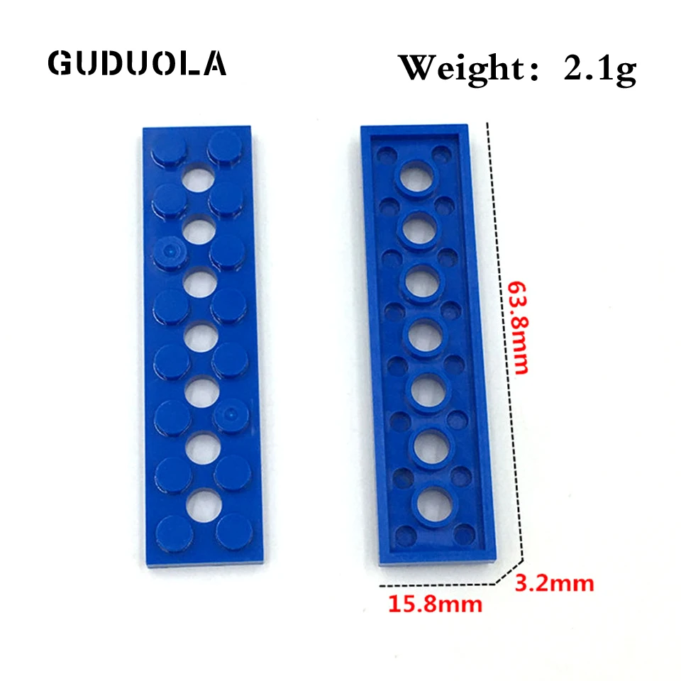 Guduola Запчасти кирпичи пластины с отверстиями 2x4 2x6 2x8 строительные блоки Мпц