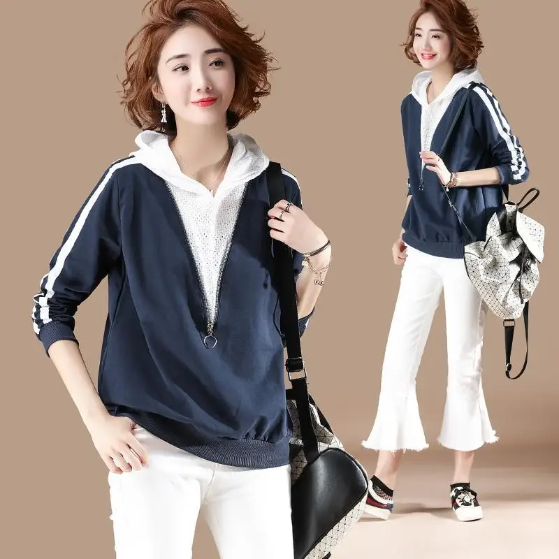 

Women Cotton Hoodies Sweatshirt Tracksuit Spring And Autumn Casual hoodies