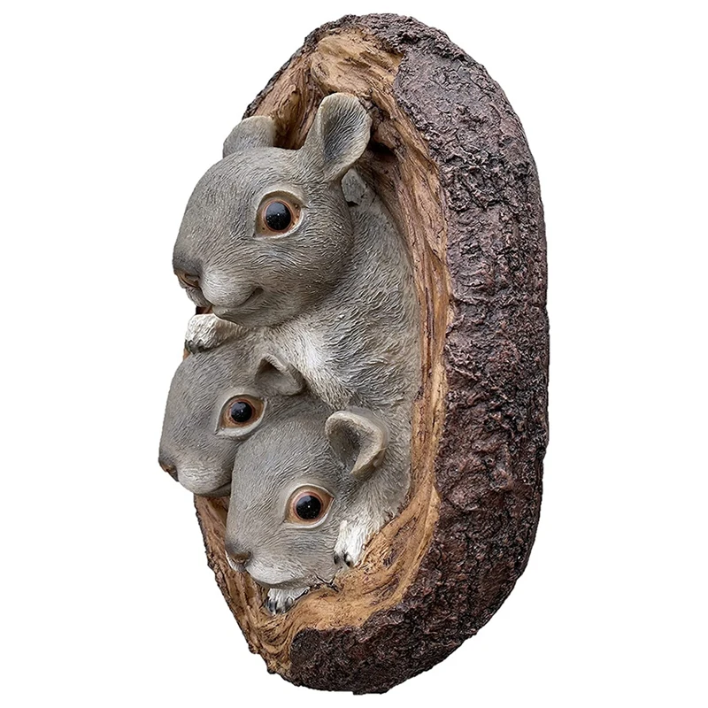 

Tree Squirrel Resin Novelty Garden Ornament Tree Hugger Whimsical Tree Statue Decor Outdoor Sculptures Garden Yard Art