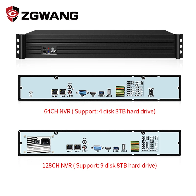 Loosafe 64/128 каналов NVR Ultra 4K H.265 сетевой видеорегистратор с распознаванием