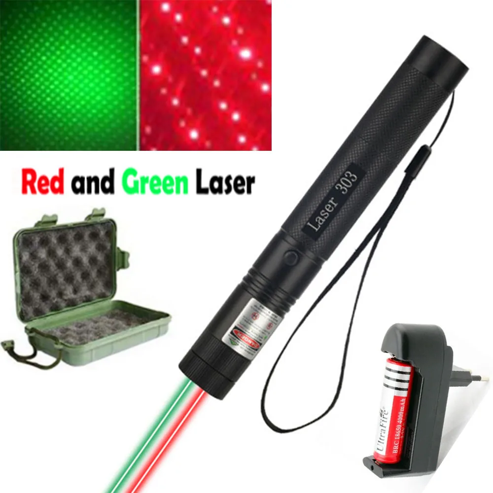 2 в 1 лазерный зеленый красный 303 двухцветная лазерная указка 5 мВт высокой