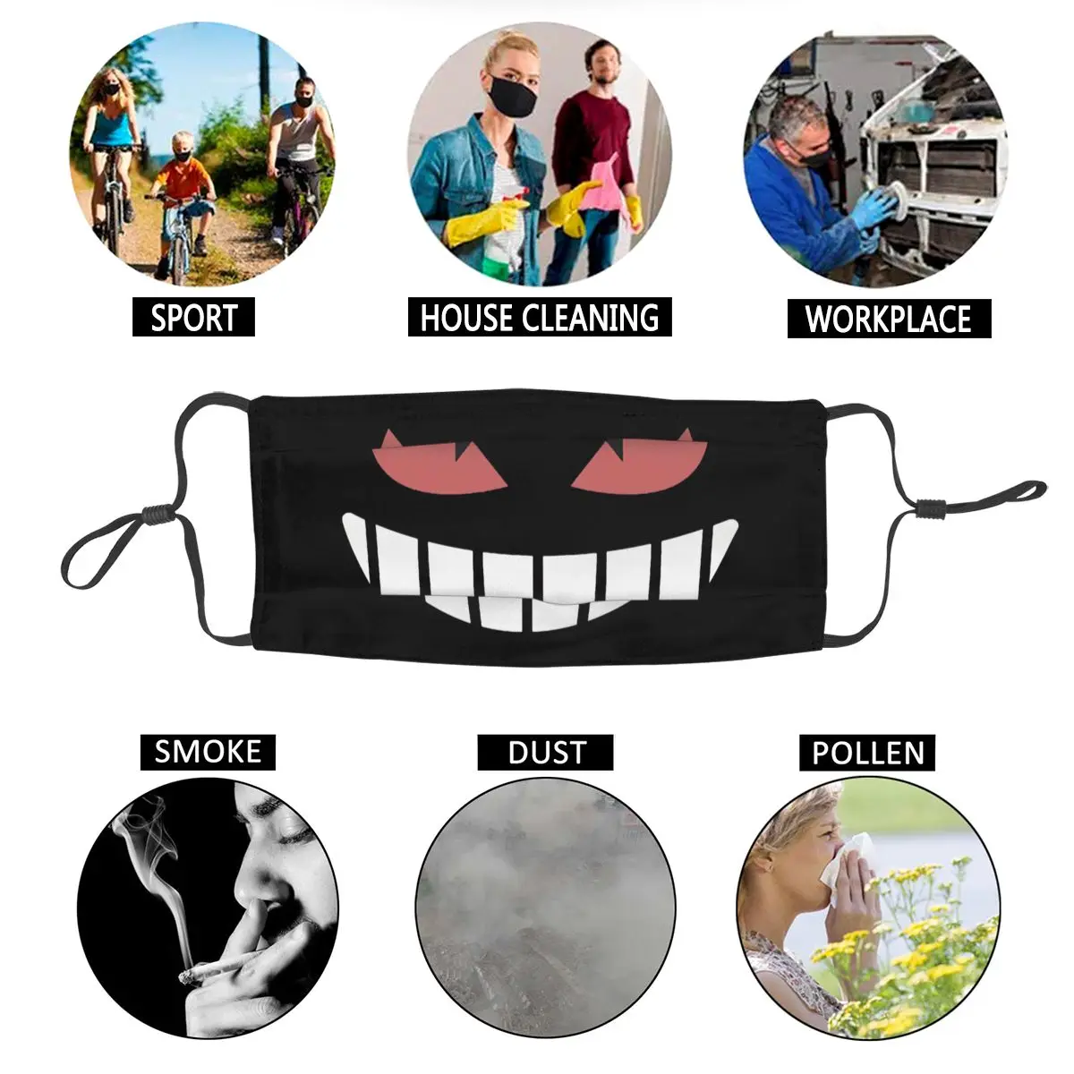 

Anti-Dust Gengar Pokemon Mouth Mask gengar pokemon Fashion Muffle Face Masks Women Men