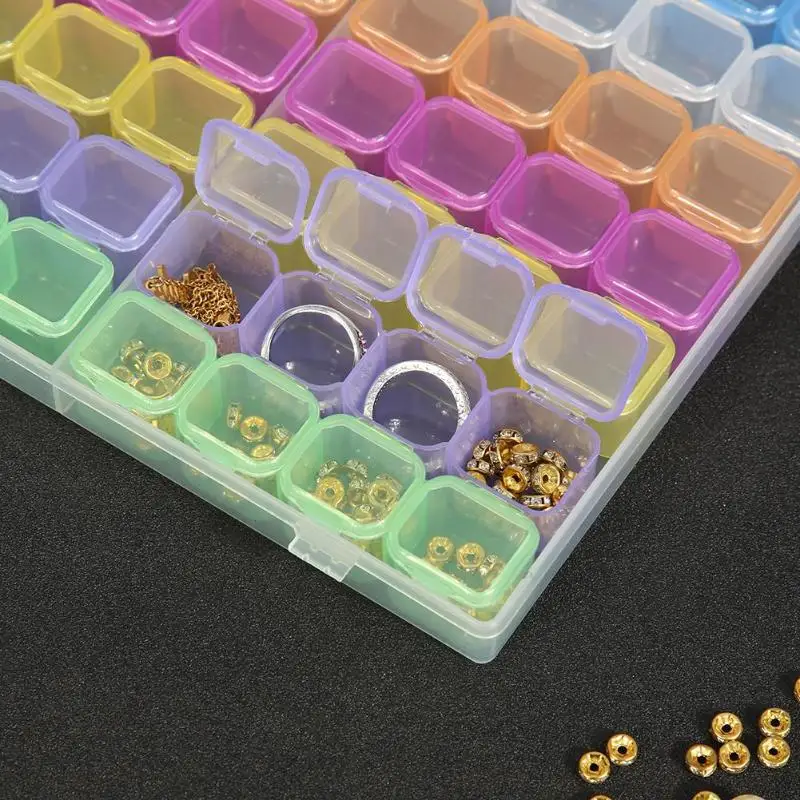 

56 Grids 5D DIY Diamond Painting Drill Box Jewelry Box Rhinestone Embroidery Crystal Bead Organizer Storage Case Container