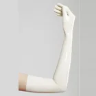 Новые стильные белые перчатки из чистого натурального латекса Длинные наручные косплей для вечеринки xs-xxl 0,45 мм