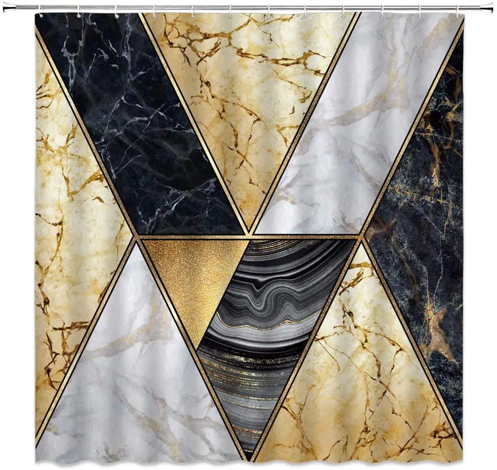 Занавеска для душа с геометрическим рисунком абстрактная текстура полоски