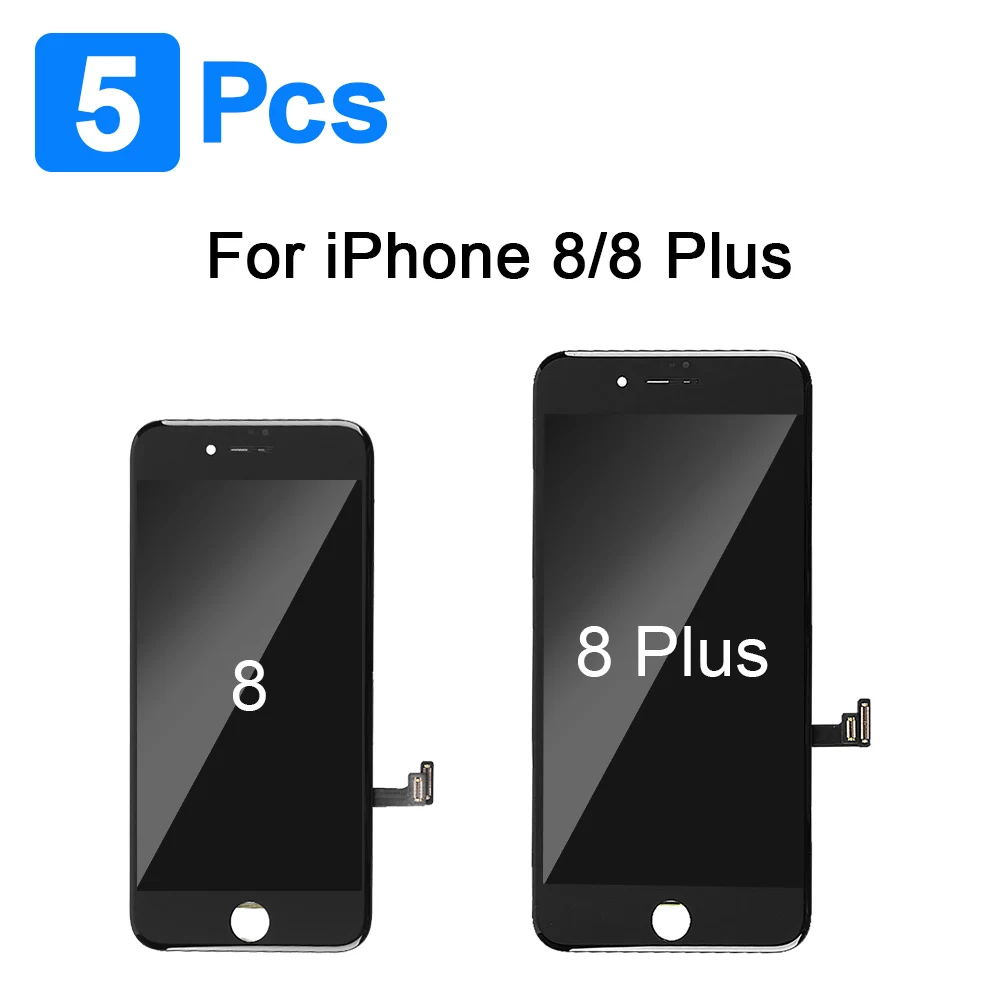 

5Pcs LCD Display for iPhone 8 8 Plus Screen Replacement With 3D Touch Digitizer Assembly 100% Test Before Shipment