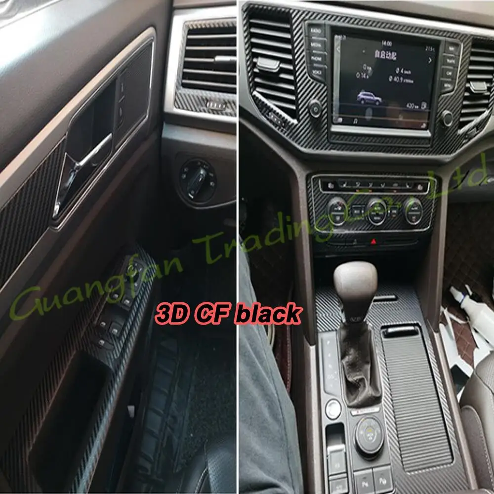 

3D/5D наклейки из углеродного волокна для салона автомобиля, цветные наклейки, наклейки, аксессуары для Volkswagen VW Teramont Atlas 2017-2021