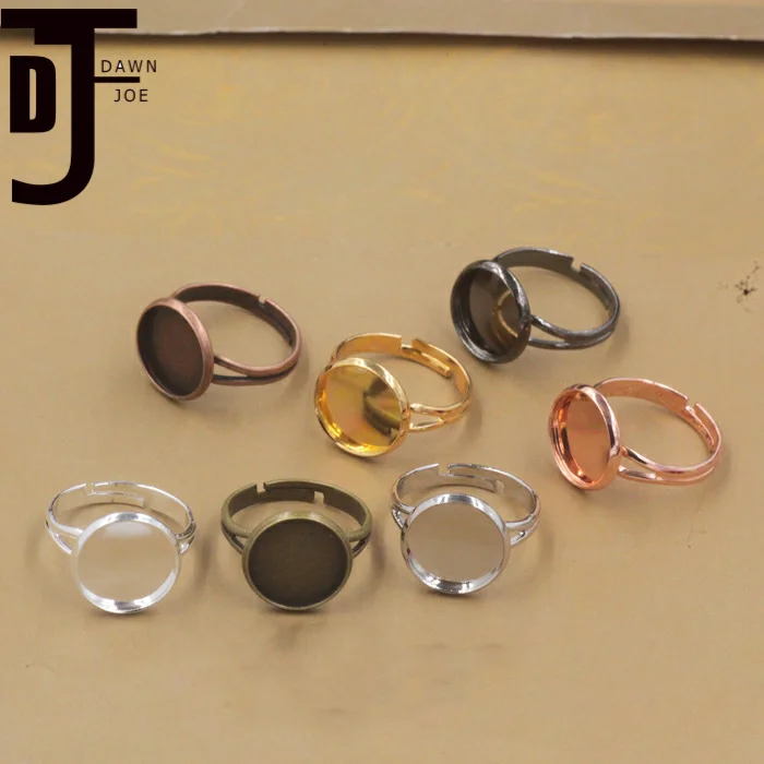 20 шт. кабошон из чистой меди кольцо установка лоток база ювелирные аксессуары