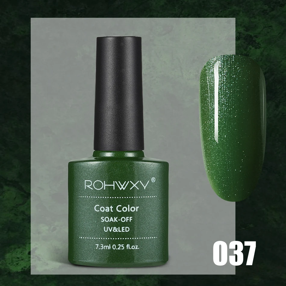 ROHWXY УФ-гель для ногтей Гибридный лак для замачивания ногтей полуперманентный верхний Базовый лак для ногтей все для маникюра Гель-лак - Цвет: A037