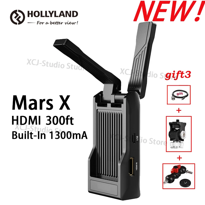 

Hollyland Mars X Беспроводная передача 100 м передатчик 1080 футов HD P 60FPS одновременно монитор 3 мобильных телефона или фаблет