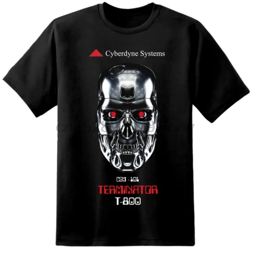 Мужская Терминатор T800 эндскелетон Skynet Cyberdyne системы кино футболка Ретро | одежда