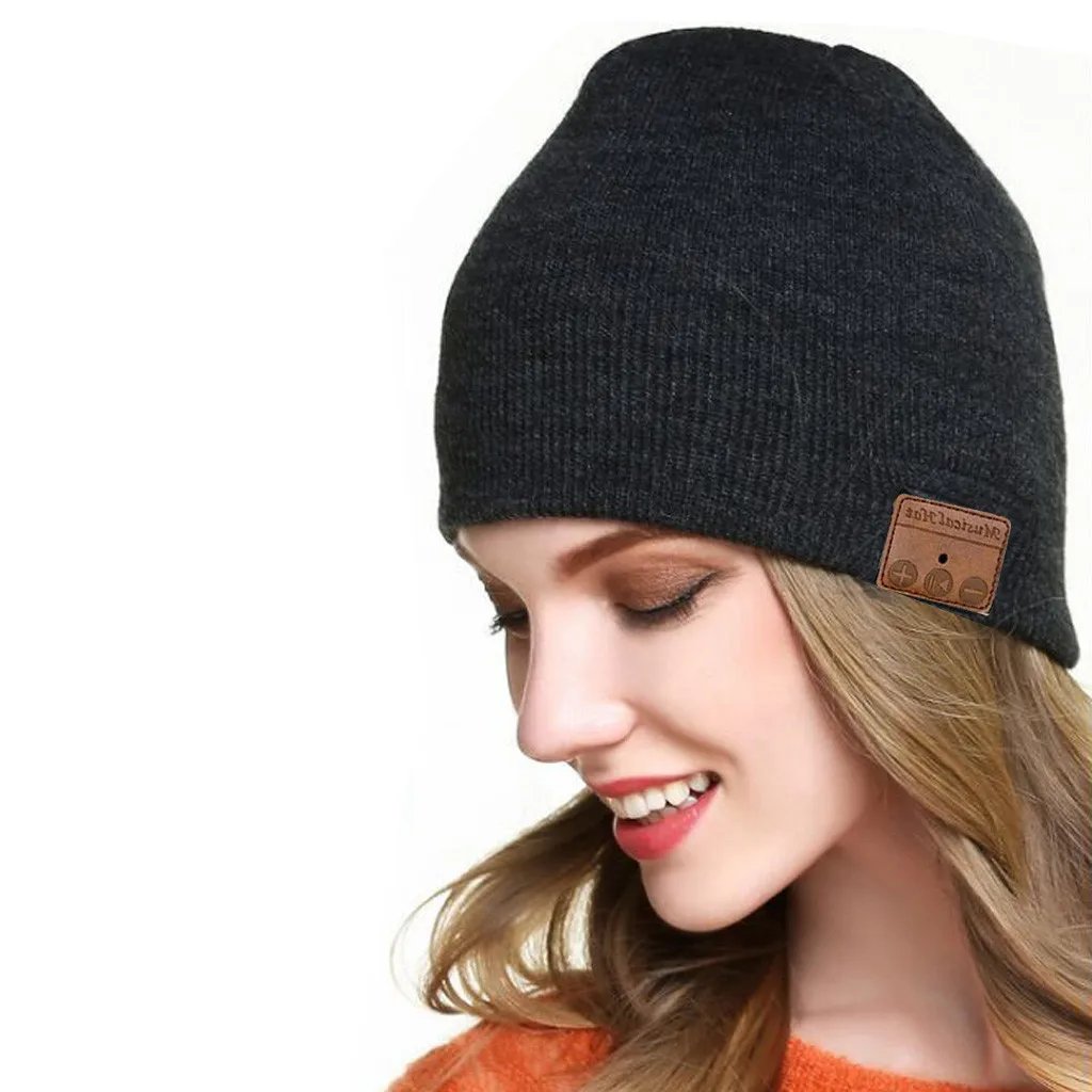 Зимние новинки теплые вязаные шапки чародей новинка Bluetooth музыкальная шапка со