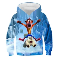 autumn and winter cartoon animation childrens 3d printed hoodie long sleeved sportswear hip hop t shirt 4 14t 2021