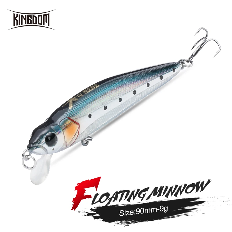 

Kingdom Sea Floating Minnow Fishing Lures 3pcsset 9g 90mm Artificial Crankbait Laser Hard Swim Baits Good Action Wobblers Bass