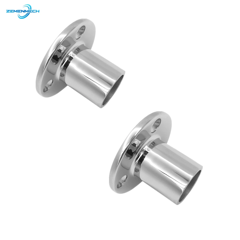 

2PCS 316 Stainless Steel 90 Degree Marine Boat Hand Rail Fitting Round Stanchion Base For Pipe 32mm Yacht Accessories Hardware