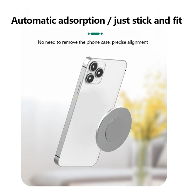 

Mini Magnetic Phone Holder Base Intended for P-Socket Grip or Phone Ring Holder Compatible with iPh-one 12 Magnetic