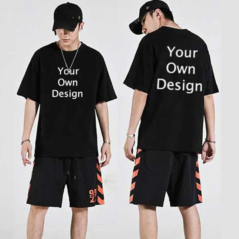 

Coustom Your Design T Shirts Men Streetwear Hip Hop Oversize Tees DIY Logo Printed Tshirts Harajuku Cotton Half Sleeve Wholesale