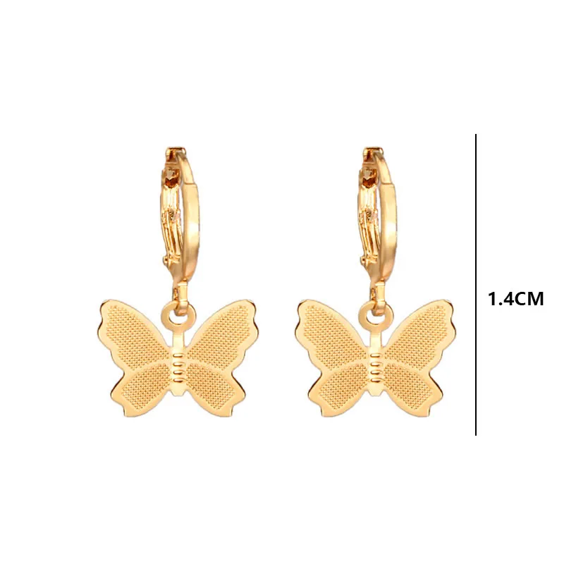 Женские серьги-подвески с бабочками JJFOUCS серьги золотого цвета милыми насекомыми