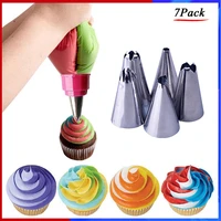 double two color silicone icing piping cream pastry bag 5 stainless steel nozzle set diy cake decorating tools
