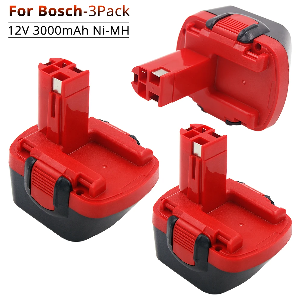 3 шт. PSR 12 в NiMH Ni MH 3000 мАч Сменный аккумулятор для Bosch BAT043 BAT045 BAT046 BAT120 BAT139 PSB12VE 2 PSB VE