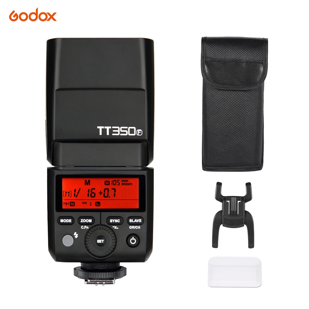 Godox Thinklite TT350F мини Вспышка Speedlite 2 4 г Беспроводной TTL вспышка для камеры ЖК дисплея
