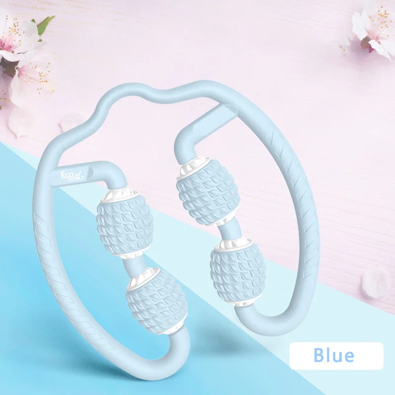 Blue Роликовый массажер для расслабляющих мышц, массаж шеи и плеч, расслабляющий массаж тела - Цвет: Blue