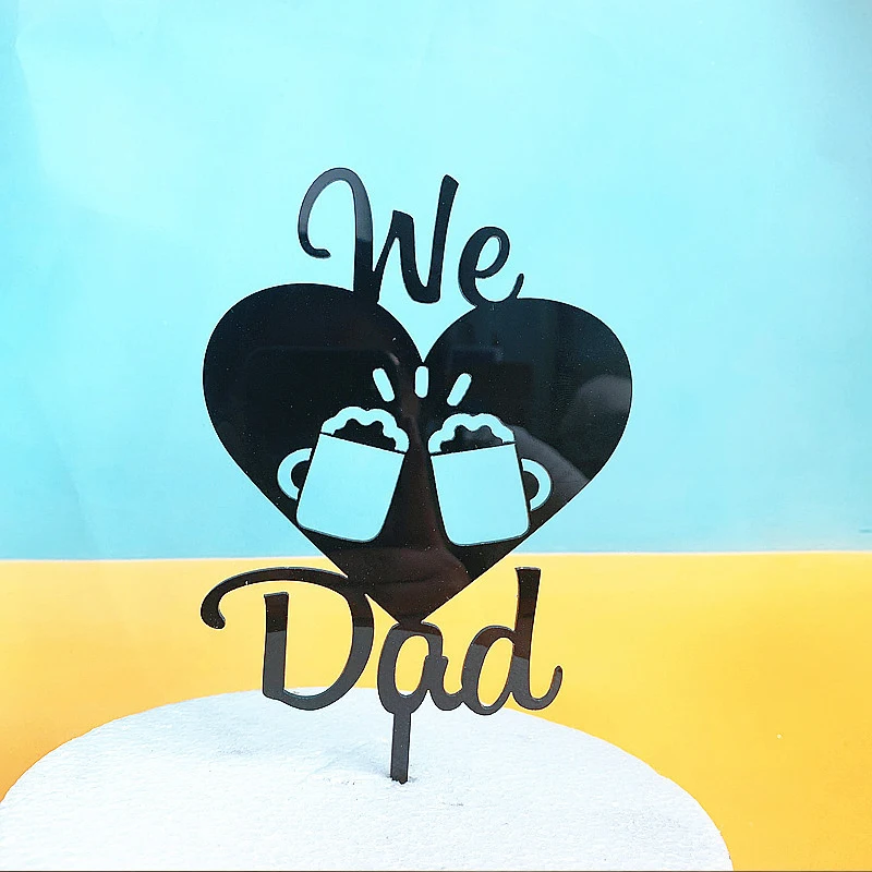 Лучший папа/мама акриловая искусственная кожа золотой супер Топпер для торта на