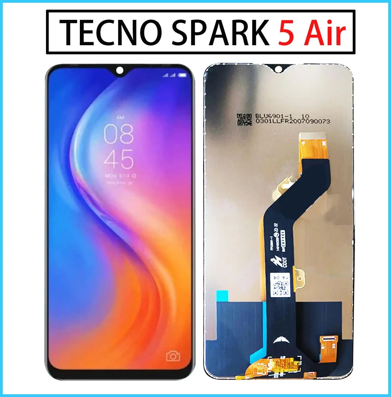 Новый 7-дюймовый ЖК-дисплей для TECNO SPARK 5 AIR KD6 с сенсорным экраном и дигитайзером в