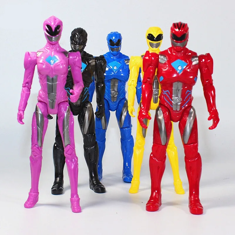 5PCS/LOT 16CM  ET Alien Action Figure Toy Doll Articulated Doll Aime Mighty Power Morphin Dinosaur Team Rangers Collection Model