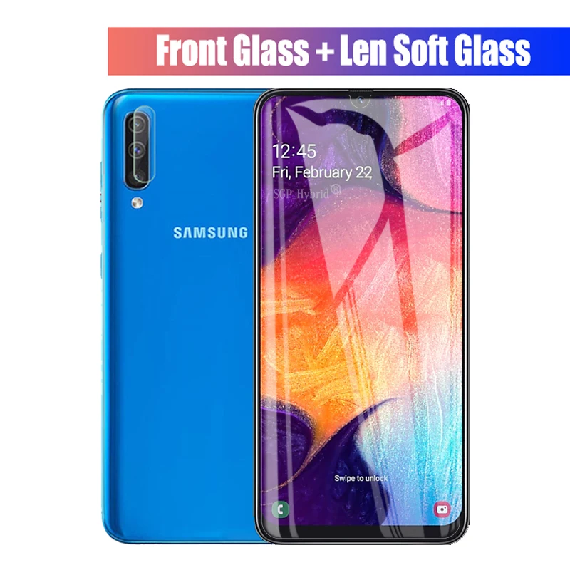 Стекло для камеры 2 в 1 Samsung A50 A 50 Защитная пленка экрана Galaxy A40 A70 A30 A20 A10r закаленное