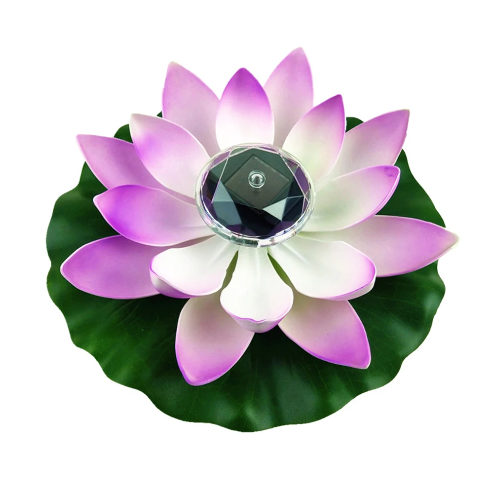 

Fake Lotus Flower Leaf LED Light Solar Powered Garden Pond Floating Floral Lamp Valentines Day Gift for Kids Children Toys