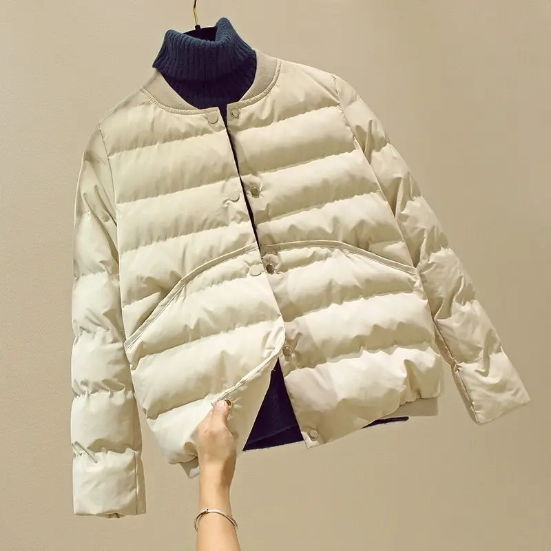 Lightweight Cotton-Padded Jacket Women Short Coat Parka 2023 New Spring Autumn Winter Warm  Loose Baseball Uniform Parkas Thick