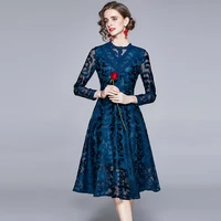 comfortable blue dress women summer 2021 fashion women long sleeve dress with long sleeves casual dresses dresses for female