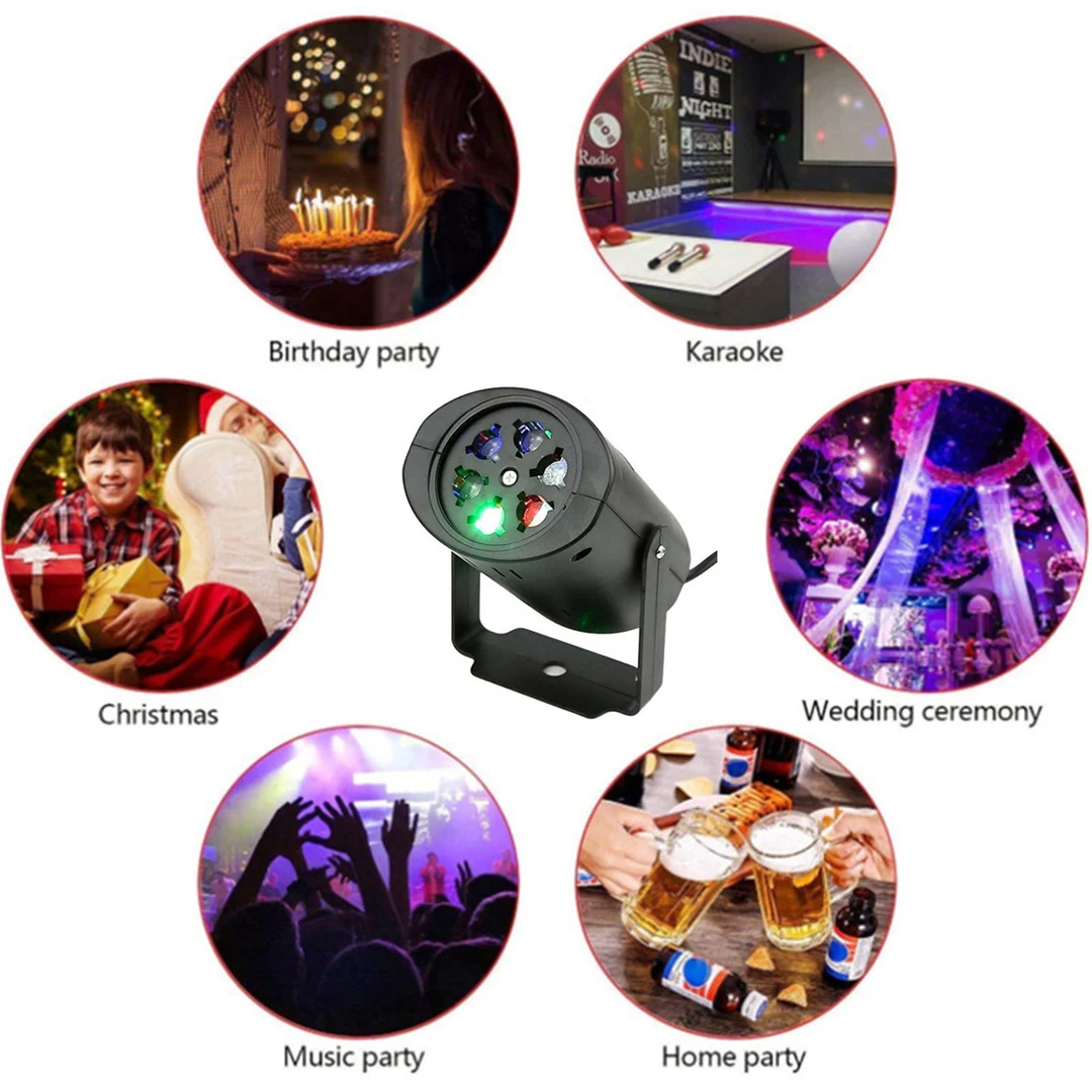 Рождественский вечерние проектор в виде снежинки диджесветильник ПА с 4 картами