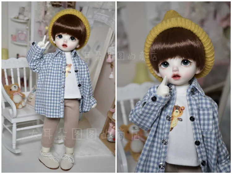 1/6 BJD одежда аксессуары рубашка+ брюки+ шляпа+ футболка набор кукольные наряды для BJD/SD yosd, не включены кукла, обувь, парик и другие E2580