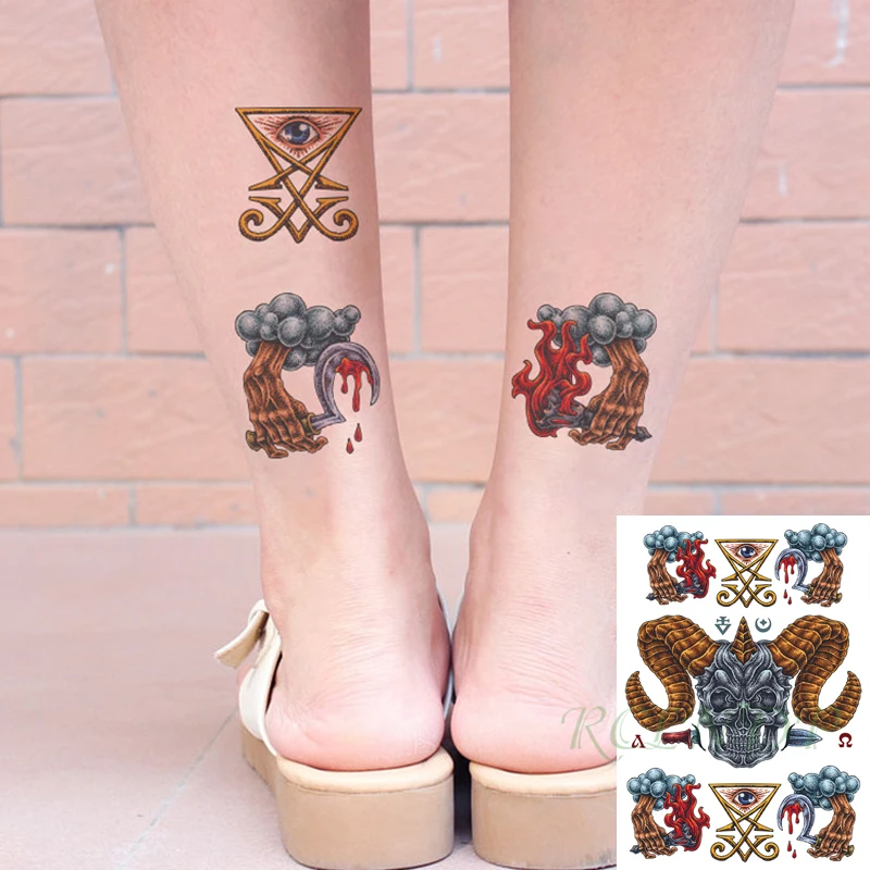 Waterproof Temporary Tattoo Sticker Octopus Boat Seahorse Skull Crab Anchor Shell Flash Tatoo Fake Tatto Art for Men Women | Красота и