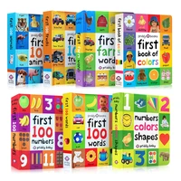 books for kids early education first 100 animals words in english hardcover board book children learning english picture books
