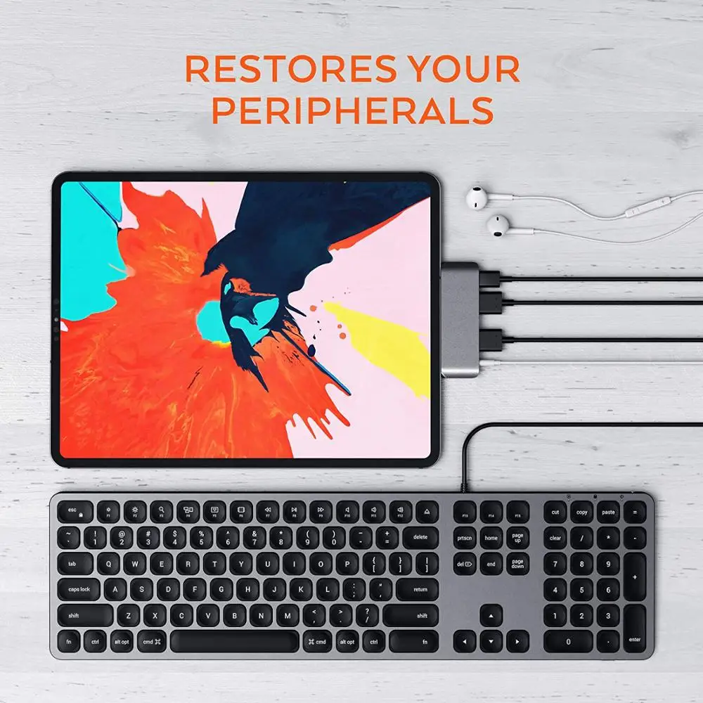 Концентратор USB C для iPad Pro 2020 MacBook адаптер Type 4K HDMI PD 3 0 док станция разъем 5