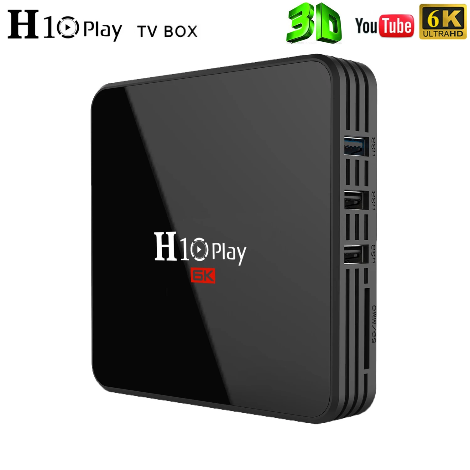 

New Original H10 PLAY 6K H.265 Media Player H603 Quad-core 2.4G Wifi TV Box 4G+32G Android 9.0 Smart IP TV Box