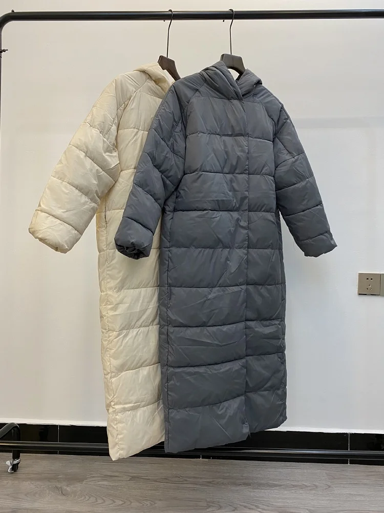 

Original Winter Ladies long cotton dress ladies stand collar large size bread dress ultra light down cotton coat